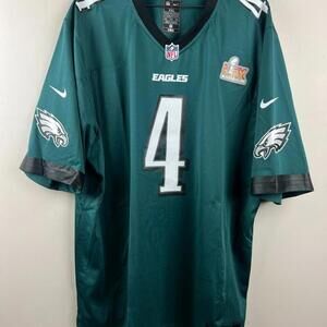Philadelphia Eagles Jake Elliott #4 Nike NFL Jersey Men’s 2XL Green Super Bowl